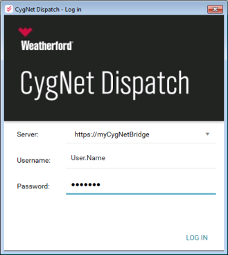 CygNet Dispatch Login